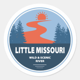 Little Missouri Wild and Schilderachtig River Arka Ronde Sticker