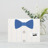 Little Mister Baby shower Invitation Kaart (Staand voorkant)