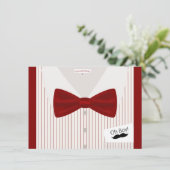 Little Mister Bowtie Baby shower Invitation Kaart (Staand voorkant)