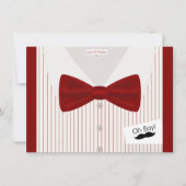 Little Mister Bowtie Baby shower Invitation Kaart (Voorkant)