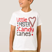 Little Mister Candy Canes Kerstmis T-shirt (Voorkant)