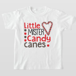 Little Mister Candy Canes Kerstmis T-shirt