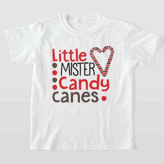 Little Mister Candy Canes Kerstmis T-shirt (Laagn)