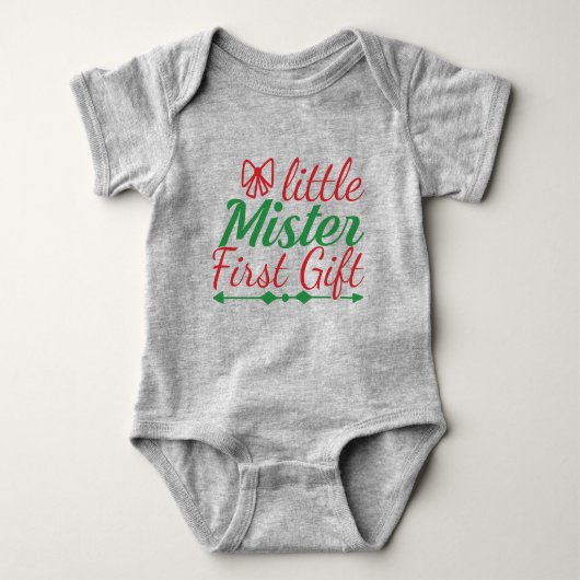 Little Mister First Gift kerstboy Romper (Voorkant)