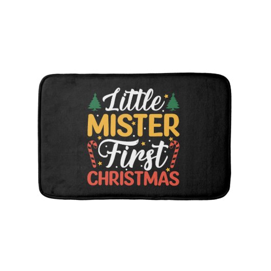 Little Mister First Kerstmis - Funny Kerstmis Badmat (Voorkant)