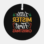 Little Mister First Kerstmis - Funny Kerstmis Glas Ornament (Achterkant)