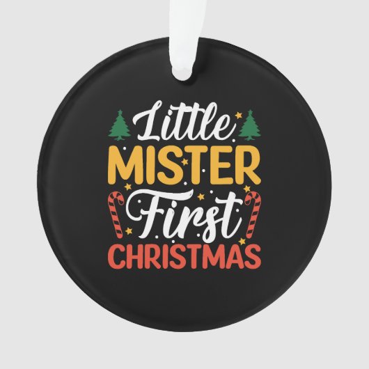 Little Mister First Kerstmis - Funny Kerstmis Ornament (voorkant)