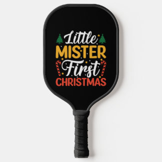 Little Mister First Kerstmis - Funny Kerstmis Pickleball Paddle
