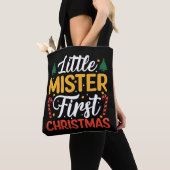Little Mister First Kerstmis - Funny Kerstmis Tote Bag (Dichtbij)