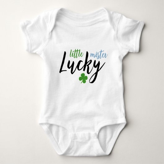 Little Mister Lucky / Schattigee St Patrick's Day Romper (Voorkant)