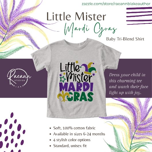 Little Mister Mardi Gras Baby/ Peuter T-shirt