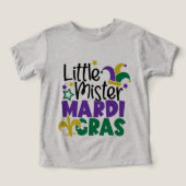 Little Mister Mardi Gras Baby/ Peuter T-shirt (Design voorkant)