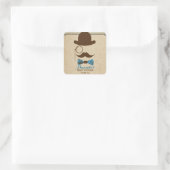 Little Mister Moustache Baby shower favor stickers (Tas)