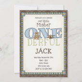 Little Mister ONEderful Birthday Invitation Kaart (Voorkant)