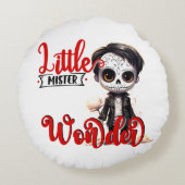Little Mister _ Sugar Skull Rond Kussen (Achterkant)