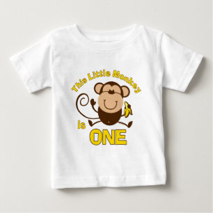 Little Monkey 1st Birthday Boy Baby T shirt