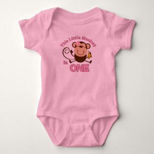 Little Monkey 1st Birthday Girl Baby Creeper Romper