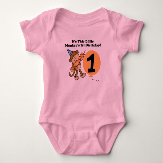 Little Monkey 1st Birthday Tshirts and Gifts (Voorkant)