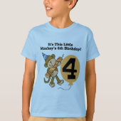 Little Monkey 4th Verjaardag Tshirts en geschenken (Voorkant)