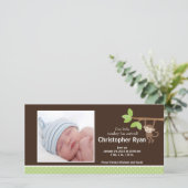 Little Monkey Baby Boy Geboortefoto aankondiging (Staand voorkant)