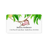 Little Monkey Baby shower adres Label (Voorkant)
