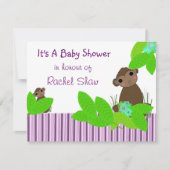 Little Monkey Baby shower Invitation Kaart (Voorkant)