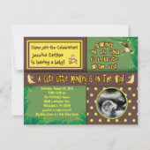 Little Monkey Baby shower Invitation Kaart (Voorkant)