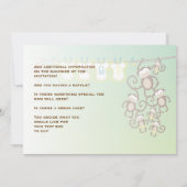 Little Monkey Baby shower Invitation Kaart (Achterkant)
