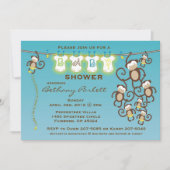 Little Monkey Baby Shower - Uitnodiging (Voorkant)