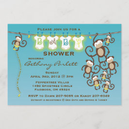 Little Monkey Baby Shower - Uitnodiging