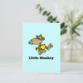 Little Monkey baby T-shirt Briefkaart (Staand voorkant)