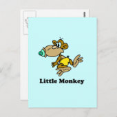 Little Monkey baby T-shirt Briefkaart (Voorkant / Achterkant)
