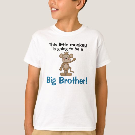 Little Monkey Big Brother T-shirt (Voorkant)