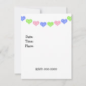 Little Monkey Birthday Invitation Kaart (Achterkant)