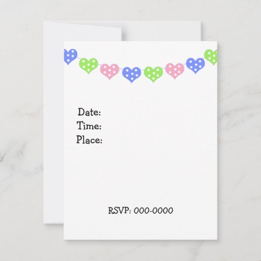 Little Monkey Birthday Invitation Kaart (Achterkant)