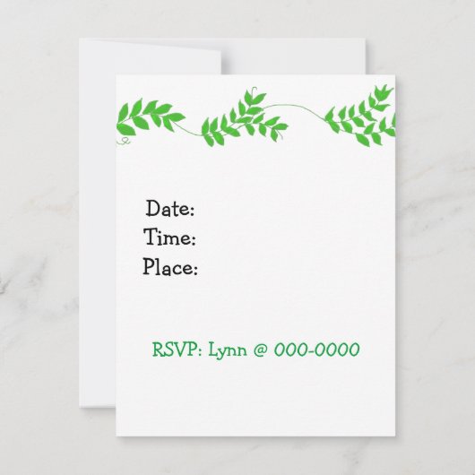 Little Monkey Birthday Invitations Kaart (Achterkant)