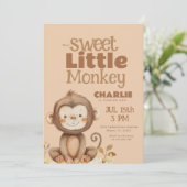 Little Monkey Boys Verjaardag Kaart (Staand voorkant)