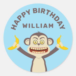 Little Monkey Classic Ronde Sticker