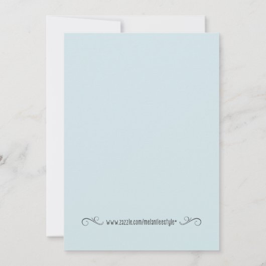 Little Monkey First Birthday Invitation (blauw) Kaart (Achterkant)