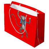 Little Monkey Gift Bag Groot Cadeauzakje (Achterkant Gekanteld)
