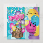 Little Monkey Kids Birthday Party Kaart (Voorkant)