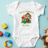 Little Monkey Kinder 1e Verjaardag Gepersonaliseer Romper