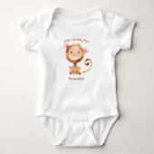 Little Monkey Pet Cute Baby Monkey personaliseren Romper (Voorkant)