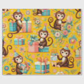 Little Monkey Wrapping Paper Cadeaupapier (Vlak)