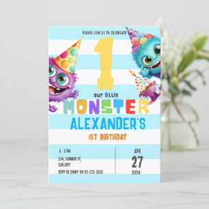 Little Monster 1e 2e 3e 4e 5e 6e 7 Verjaardag Kaart