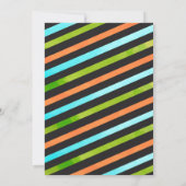 Little Monster 1st Birthday Party Invitations Boy Kaart (Achterkant)