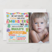 Little Monster 2e verjaardag foto Kaart (Voorkant)