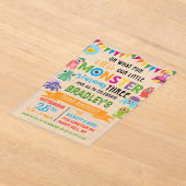 Little Monster 3rd Birthday Acryl Uitnodigingen (Laagn)