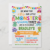 Little Monster 3rd Birthday Kaart (Voorkant)