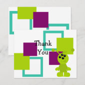 Little Monster Alien Creaters Bedankkaart (Voorkant / Achterkant)